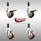 Service Caster 3 Inch 316SS Maroon Poly Swivel 1-1/8 Inch Stem Caster Lock Brake SCC, 2PK SS316TTLEX20S314-PPUB-MRN-2-S-2-118 - alternate 4